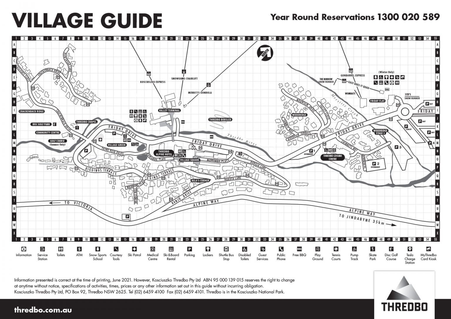 Parking At The Snow Car Park Map Thredbo